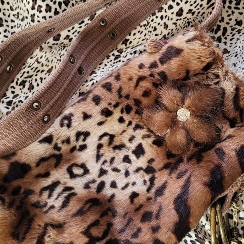 Handmade Faux Fur Crossbody Pouch
